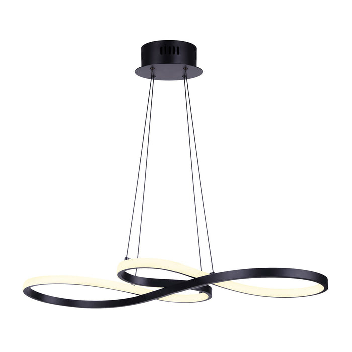 LED Chandelier Canarm LCH213A29BK Ola Abstract LED Chandelier in Black Canarm