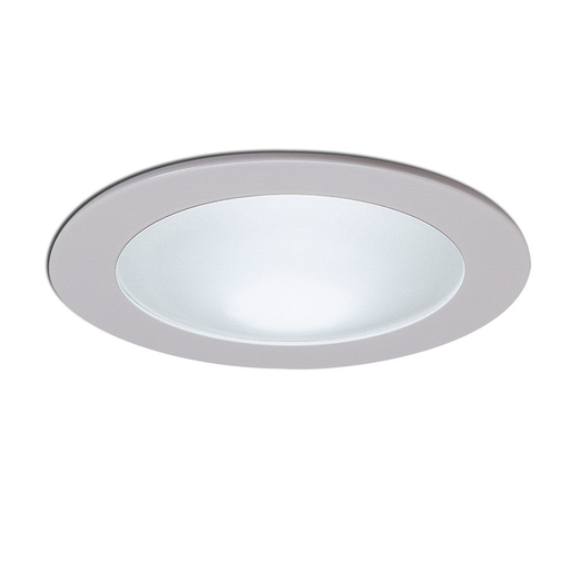 Recessed Trim Nora Lighting NS-25W 4" White Shower Trim with Frosted Dome Lens Nora