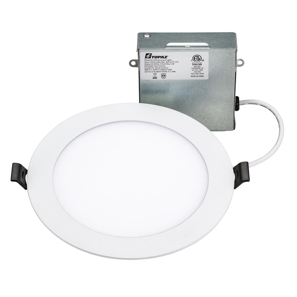 Topaz RDL/6RND/12/5CTS 12W 6" LED Round Recessed Downlight 5 Color Tem —