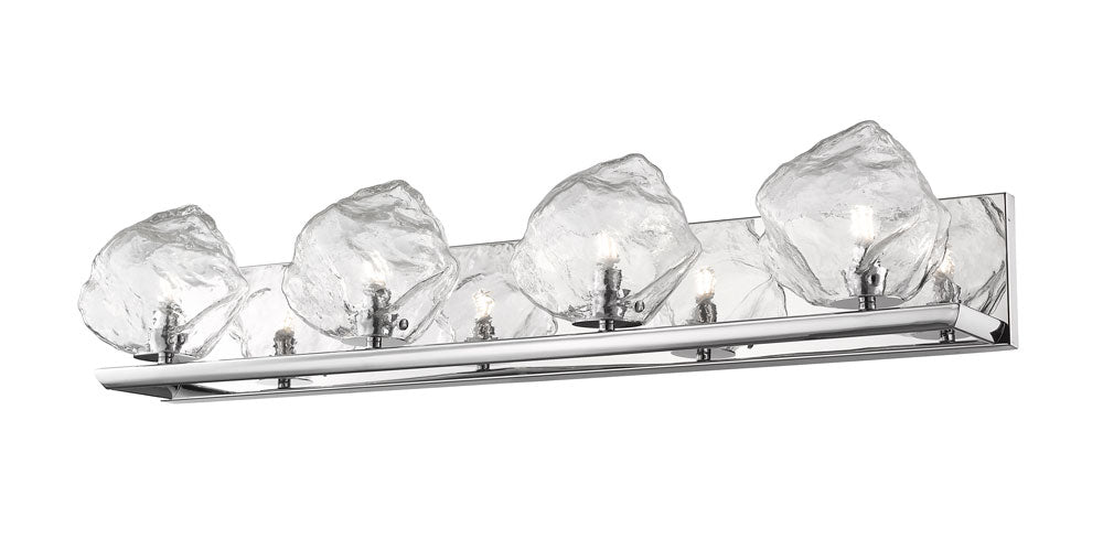 Wall Sconce / Vanity Canarm W0488-04CH Rockport Glass Cube Vanity Light with Four Lights Canarm